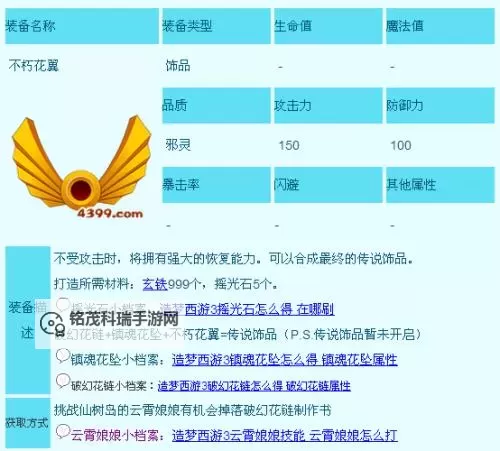 全面解析造梦西游3所有饰品属性及其作用解析图1