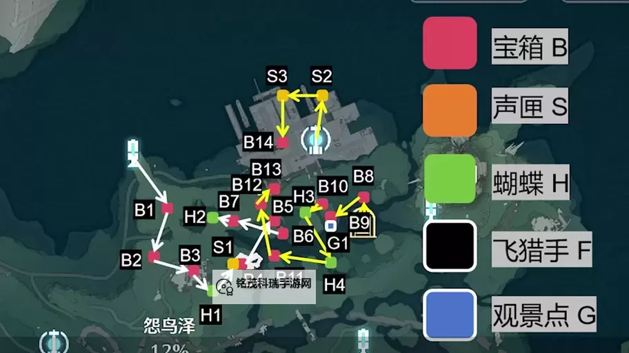 《无畏契约》猎枭微风岛屿打法教学 猎枭微风岛屿探测箭点位一览图2