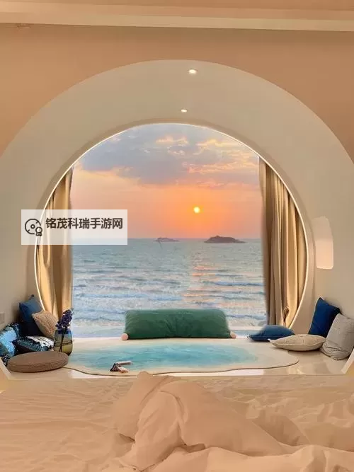 在酒店落地玻璃窗前做出最优雅的晨间瑜伽图1