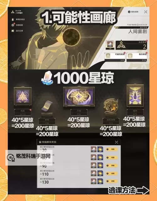 《崩坏星穹铁道》1.1全星琼获取数量汇总图1