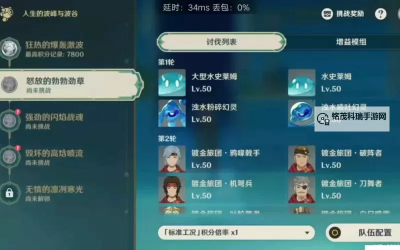 《原神》4.1人生的波峰与波谷刷分角色推荐图1