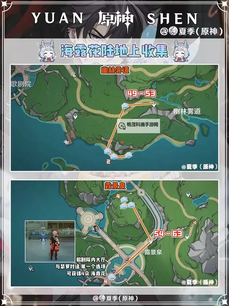 《原神》4.5海露花采集路线分享图2