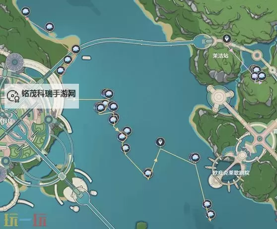 《原神》4.5海露花采集路线分享图1