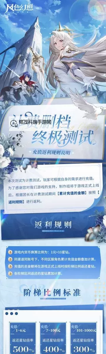 《仙剑世界》终测充值返利公告图1