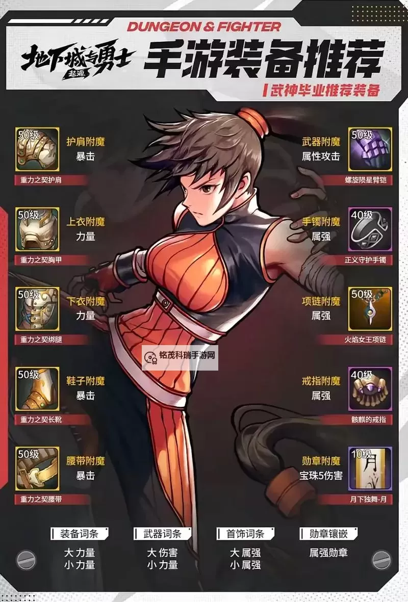 《地下城与勇士手游（DNF手游）》全职业毕业装备推荐图1